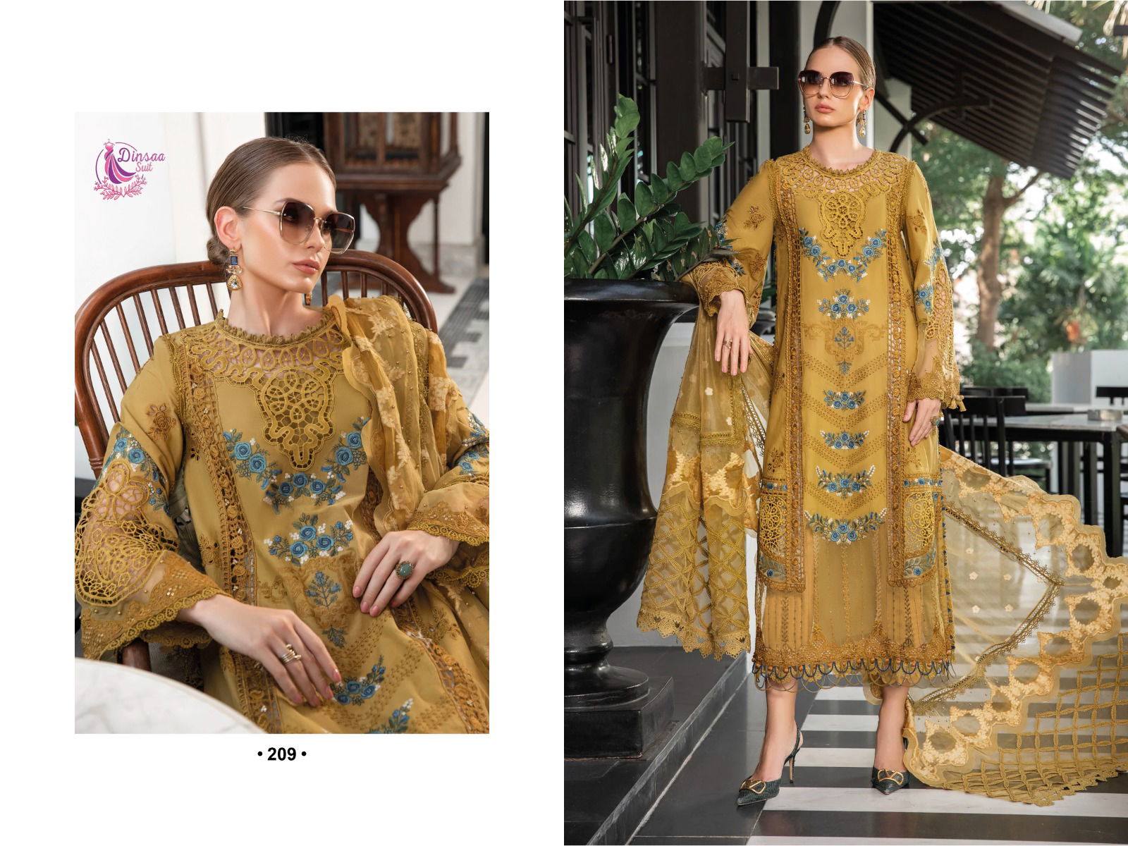 Dinsaa Maria B Vol 3 Embroidery Pakistani Salwar Kameez
